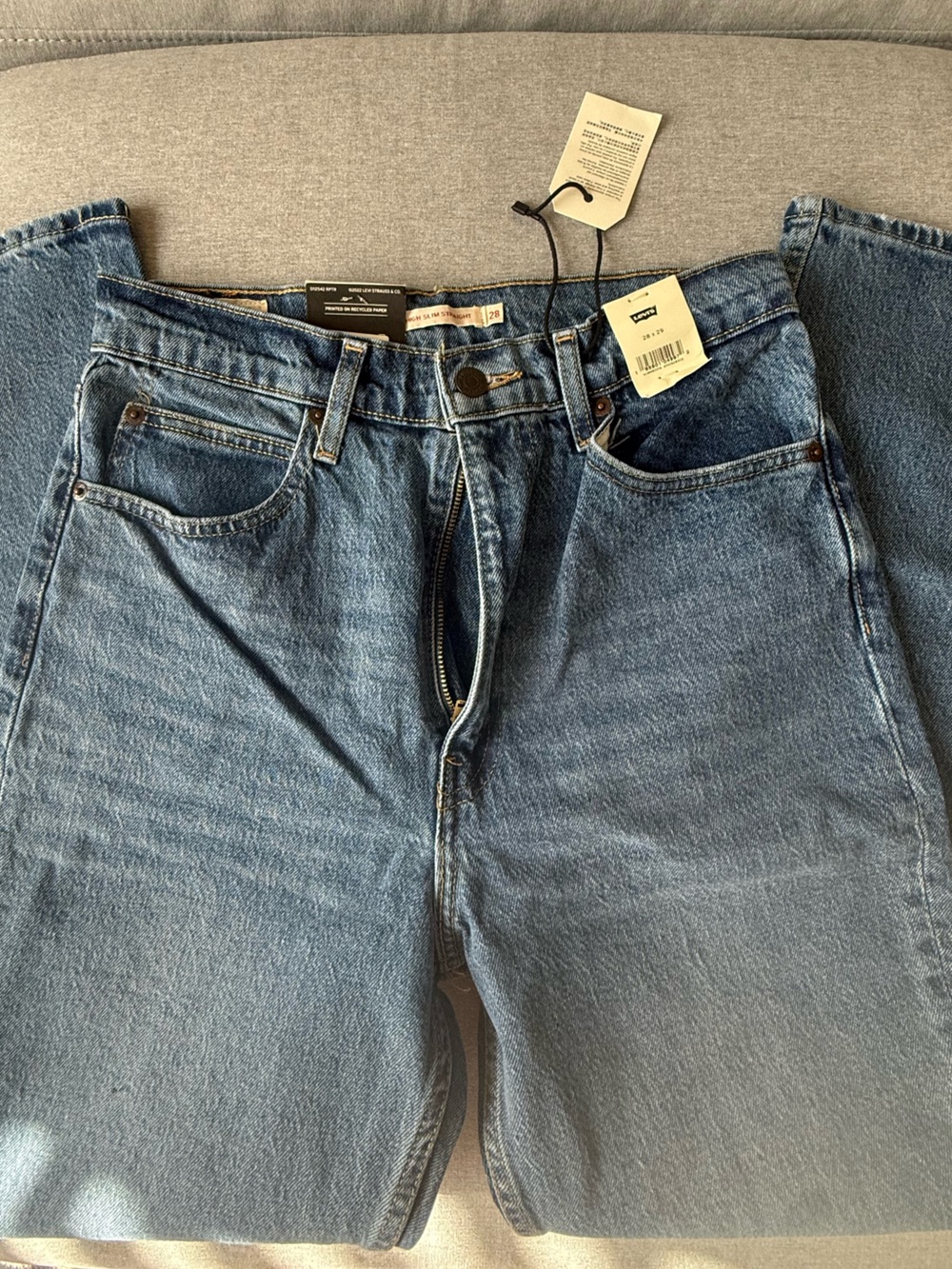 70s high slim straight jeans
